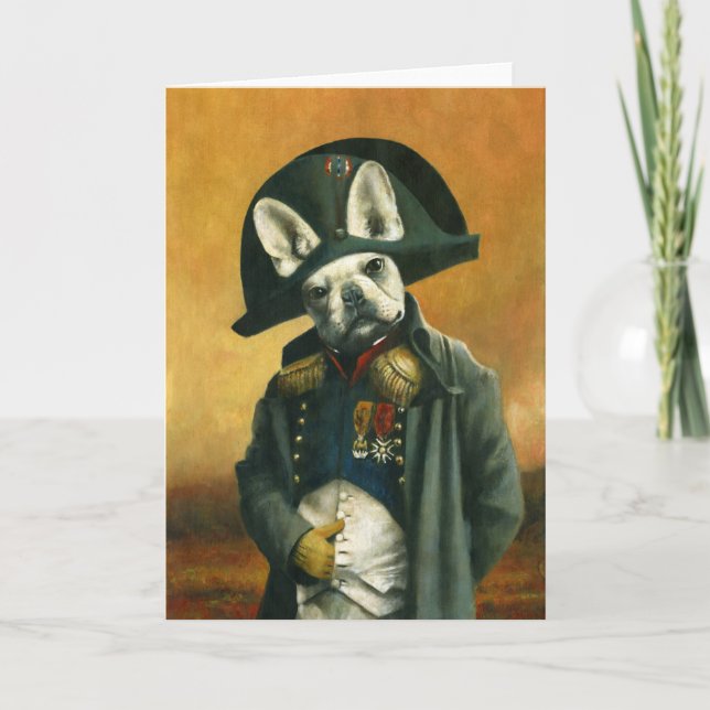 Napoleon Fransk Bulldog Hälsning Card Kort (Framsida)