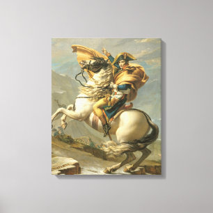 Napoleon genom Alpernorna vid St Bernard Canvastryck