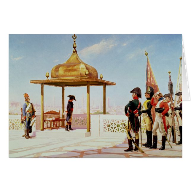 Napoleon i Cairo, 1798 Hälsningskort (Framsidan Horizontal)