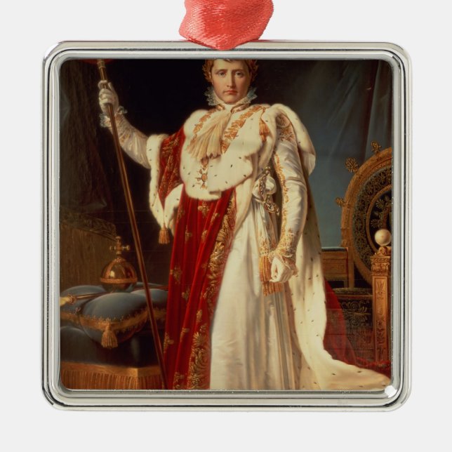 Napoleon i Coronationskrud, c.1804 Julgransprydnad Metall (Framsidan)