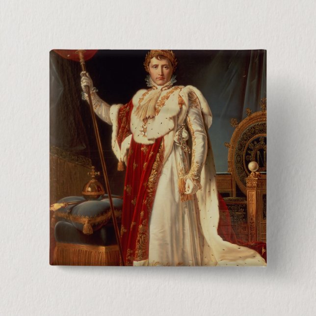Napoleon i Coronationskrud, c.1804 Knapp (Framsida)