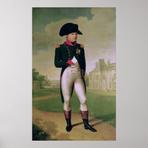 Napoleon I framför Chateau de Malmaison Poster