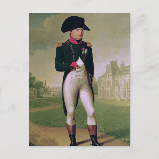 Napoleon I framför Chateau de Malmaison Vykort (Framsida)