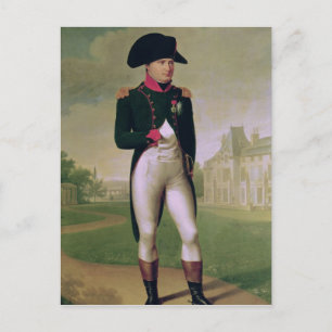 Napoleon I framför Chateau de Malmaison Vykort