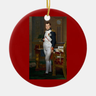 Napoleon i hans studie på prydnad julgransprydnad keramik
