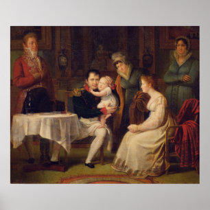Napoleon I Marie Louise och Kung i Rom Poster