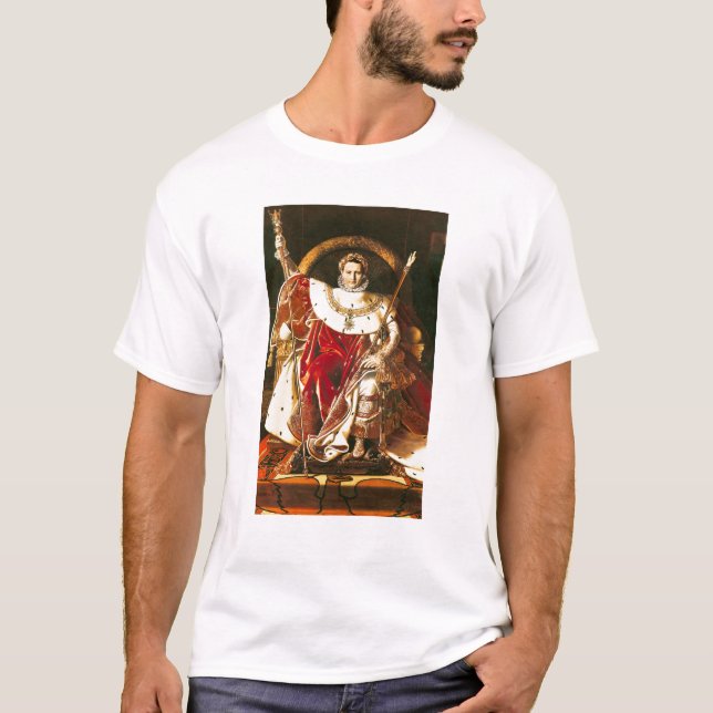 Napoleon I på Imperial Throne 1806 Tee Shirt (Framsida)