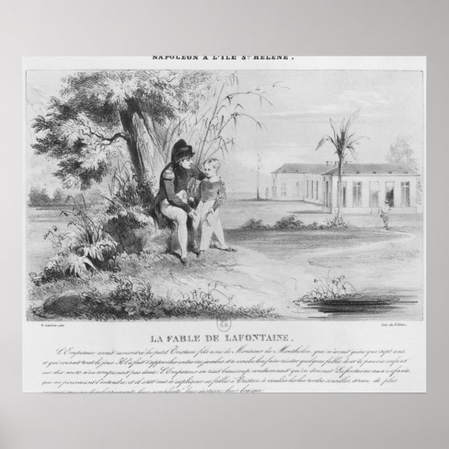 Napoleon I på ön St. Helena Poster (Framsidan)