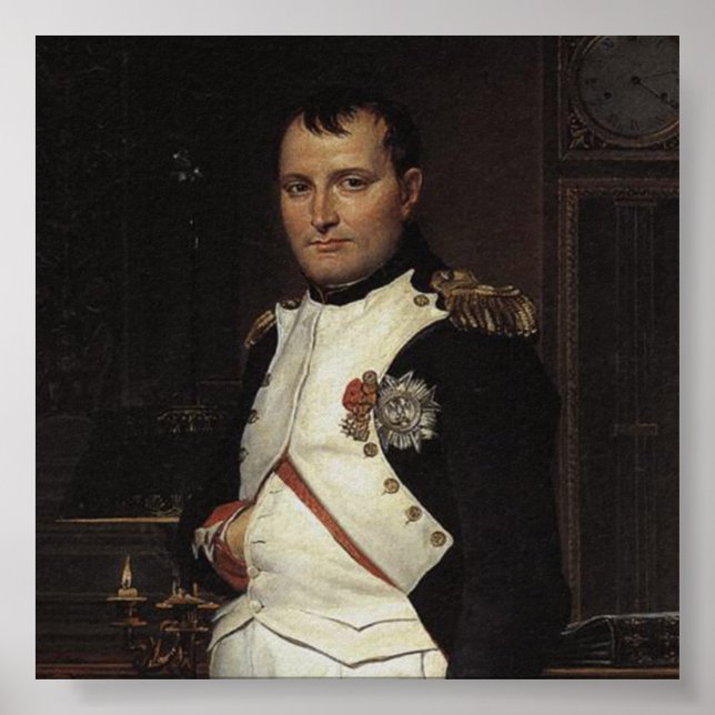 Napoleon i sin studie av Jacques Louis David Poster (Framsidan)