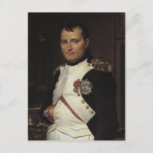 Napoleon i sin studie av Jacques Louis David Vykort