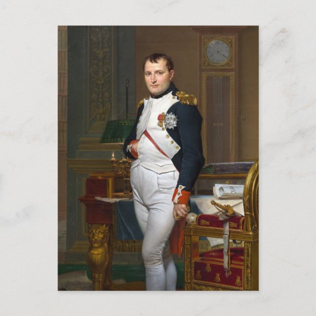 Napoleon i sin studie vykort (Framsida)