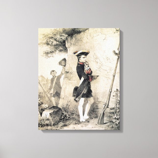 Napoleon I vid militärskolan Canvastryck (Framsida)