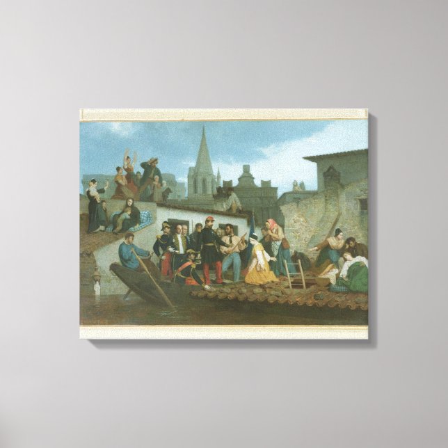 Napoleon III Besöket Översvämningsoffer Canvastryck (Framsida)