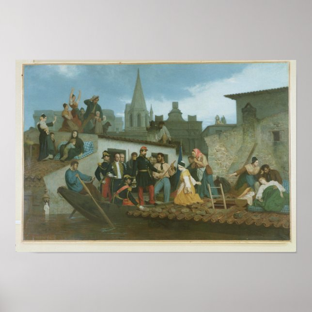 Napoleon III Besöket Översvämningsoffer Poster (Framsidan)