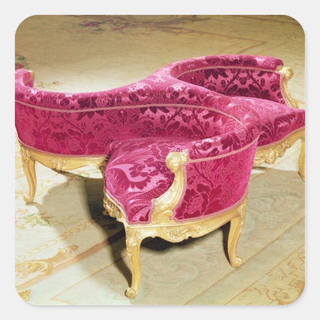 Napoleon III kärlek säte Fyrkantigt Klistermärke (Framsida)