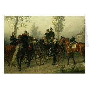 Napoleon III och Bismarck Hälsningskort