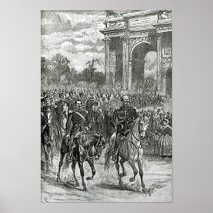 Napoleon III och Victor Emmanuel Poster