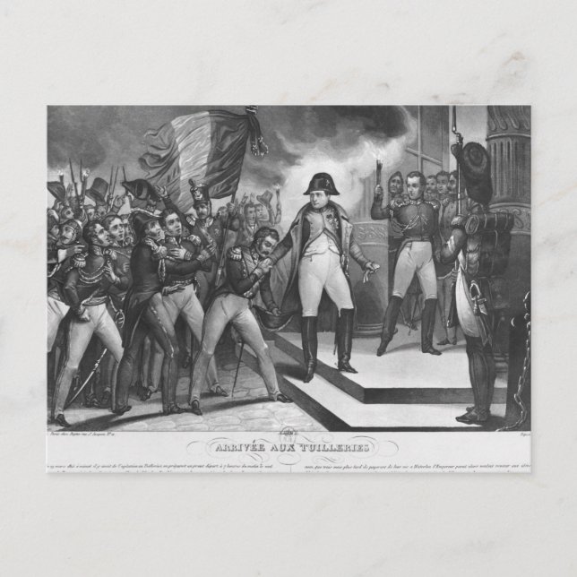 Napoleon jag anlände till Tuileries Vykort (Framsida)