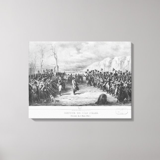 Napoleon jag kommer tillbaka från Elba Canvastryck (Framsida)