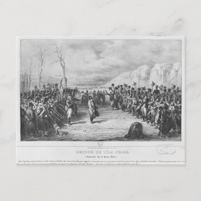 Napoleon jag kommer tillbaka från Elba Vykort (Framsida)