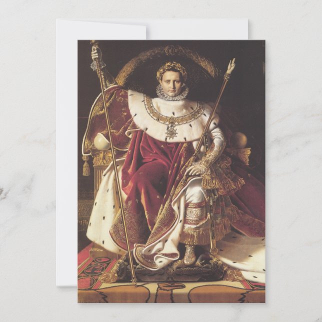 Napoleon jag på hans kejserliga Throne Inbjudningar (Framsida)