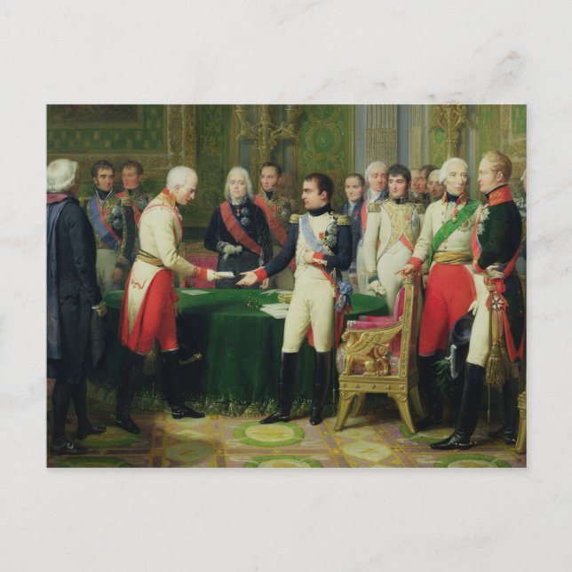Napoleon jag tar emot Baron Vincent Vykort (Framsida)