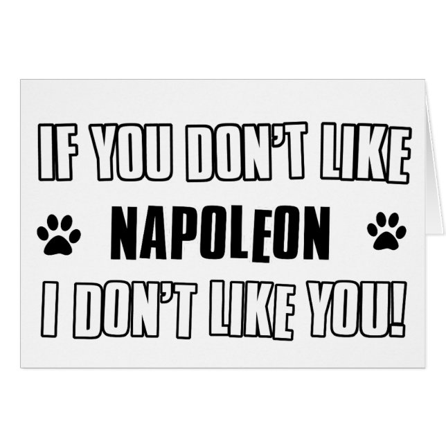 Napoleon kattdesign hälsningskort (Framsidan Horizontal)