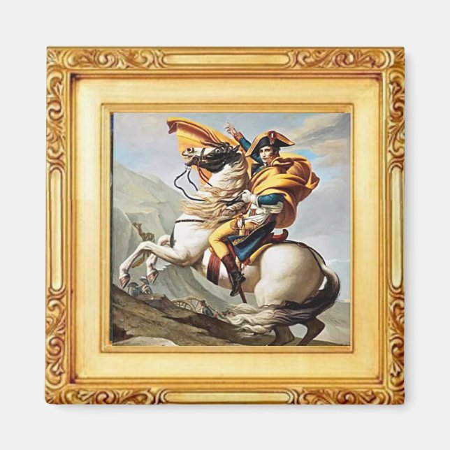 Napoleon korsar Alperna av David - Magnet (Framsidan)
