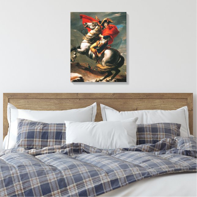 Napoleon korsar Alperna Klassisk oljemålning Canvastryck (Insitu (sovrum))