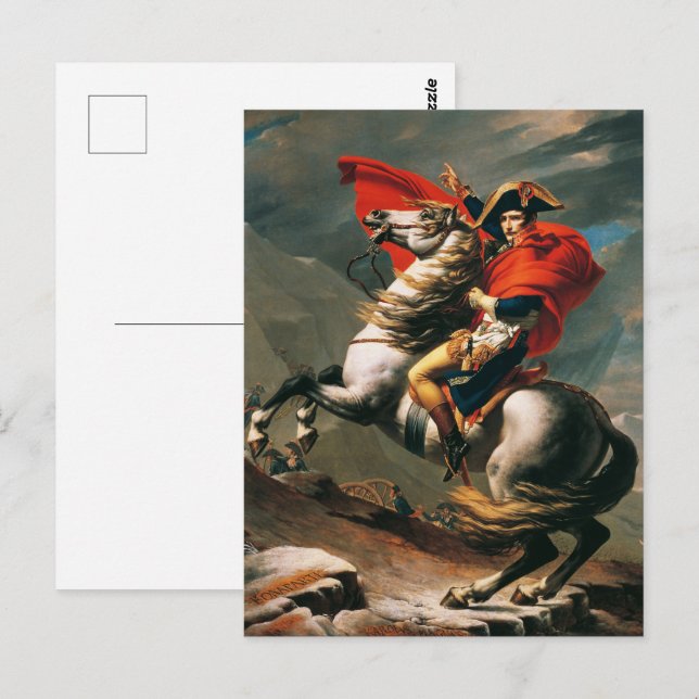 Napoleon korsar Alperna Klassisk oljemålning Vykort (Fram/baksida)