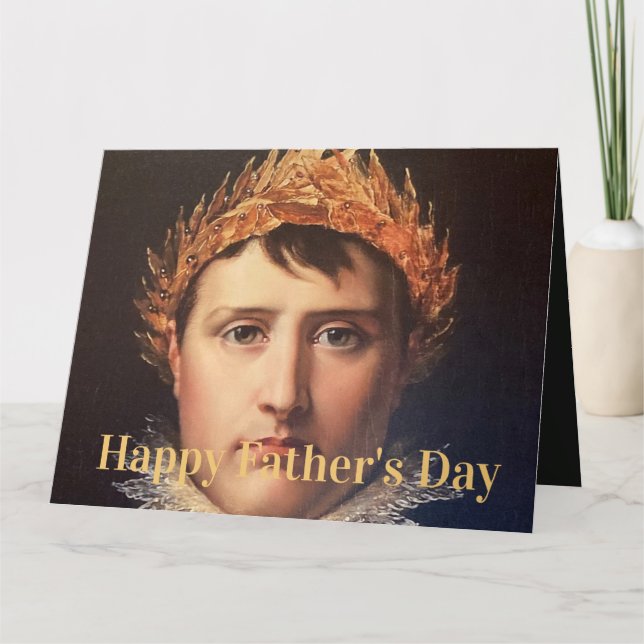 Napoleon lagerkrans kronad hjälte kort (Framsida)