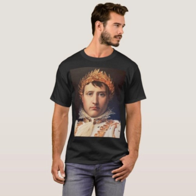 Napoleon lagerkrans kronad hjälte t shirt (Napoleon’s Portrait  Graphic T-Shirt  100%  cotton unisex standard fit. )