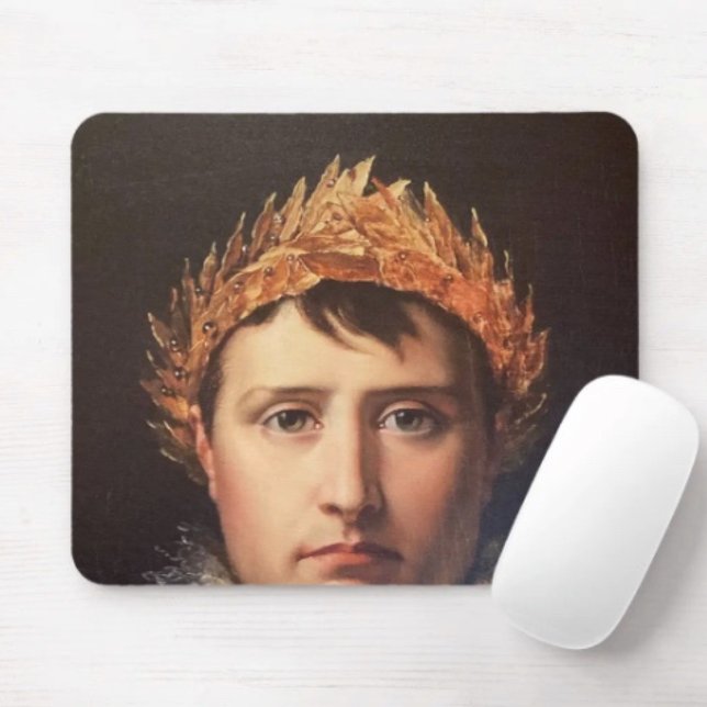 Napoleon lagerkrans krönt hjälte  musmatta (Napoleon’s Portrait  Design mouse pad durable dust and stain resistant.. Non-slip rubber.
)
