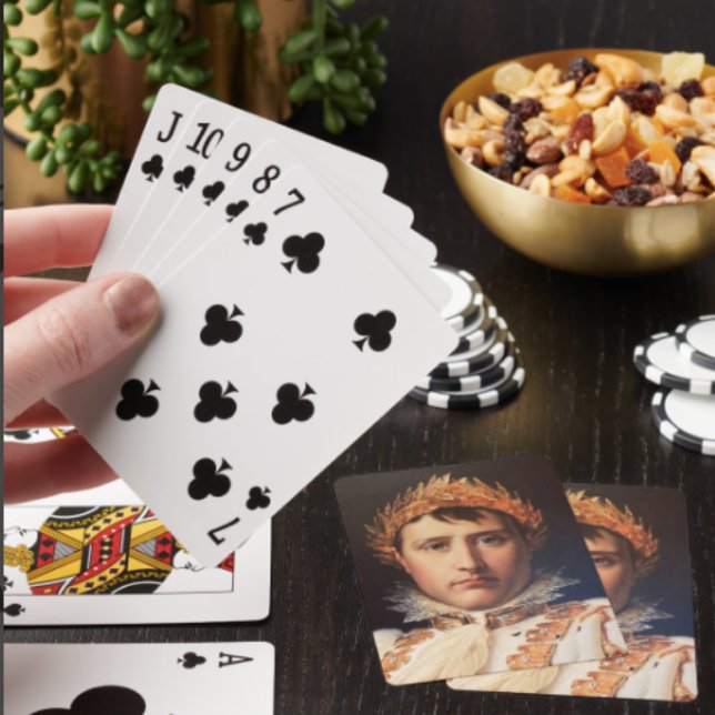 Napoleon lagerkrans krönt hjältespelkort  casinokort (Napoleon’s Portrait Poker cards easy to shuffle, smooth card stock. Dimensions: 2.5" x 3.5". )