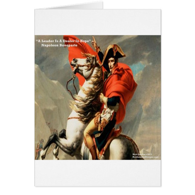 Napoleon & "Ledare" Citat Hälsningskort (Framsidan)