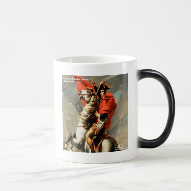 Napoleon & "Ledare" Citat Magisk Mugg (Höger)