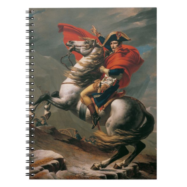 Napoleon med häst, Slaget vid St. Bernard-passet Anteckningsbok (Framsidan)