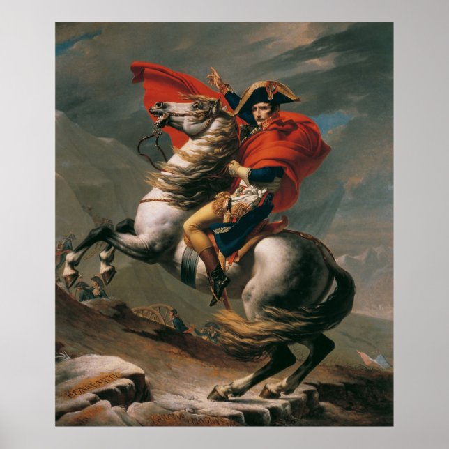 Napoleon med häst, Slaget vid St. Bernard-passet Poster (Framsidan)