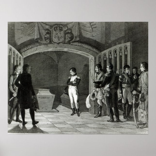 Napoleon Meditating före Grav Poster (Framsidan)