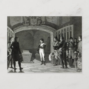 Napoleon Meditating före Grav Vykort