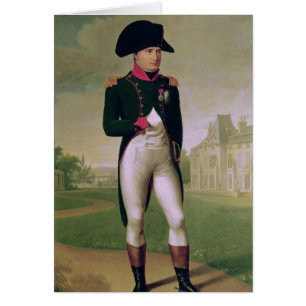 Napoleon mig framme av chateauen de Malmaison Hälsningskort