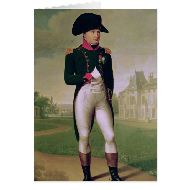 Napoleon mig framme av chateauen de Malmaison Hälsningskort (Framsidan)