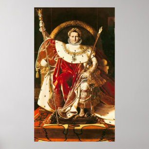 Napoleon mig på den imperialistiska biskopsstolen poster