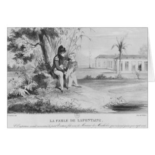 Napoleon mig på ön av St Helena Hälsningskort