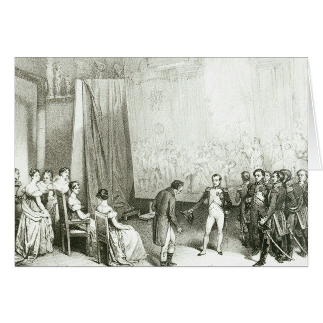 Napoleon mig som besöker studion av David Hälsningskort (Framsidan Horizontal)
