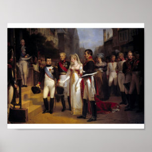 Napoleon och drottningen av Preussen i Tilsit Poster