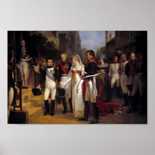 Napoleon och drottningen av Preussen i Tilsit Poster