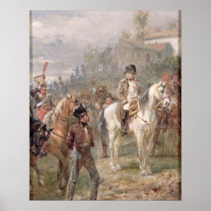 Napoleon och hans soldater (olja på panel) (para poster