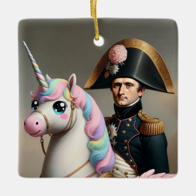 Napoleon och Kawaii Unicorn Ornament (Framsida)