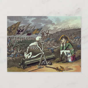Napoleon och skelett, 18:e vykort